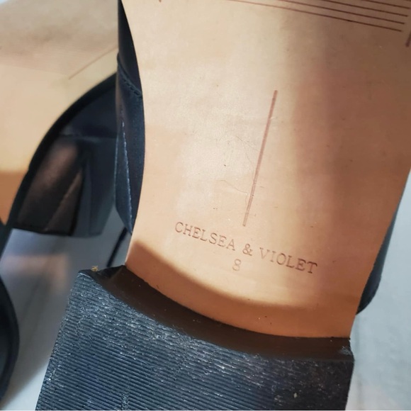 Chelsea & Violet Tayla Leather d’Orsay Oxfords Black 8 Academia Preppy - Picture 10 of 13